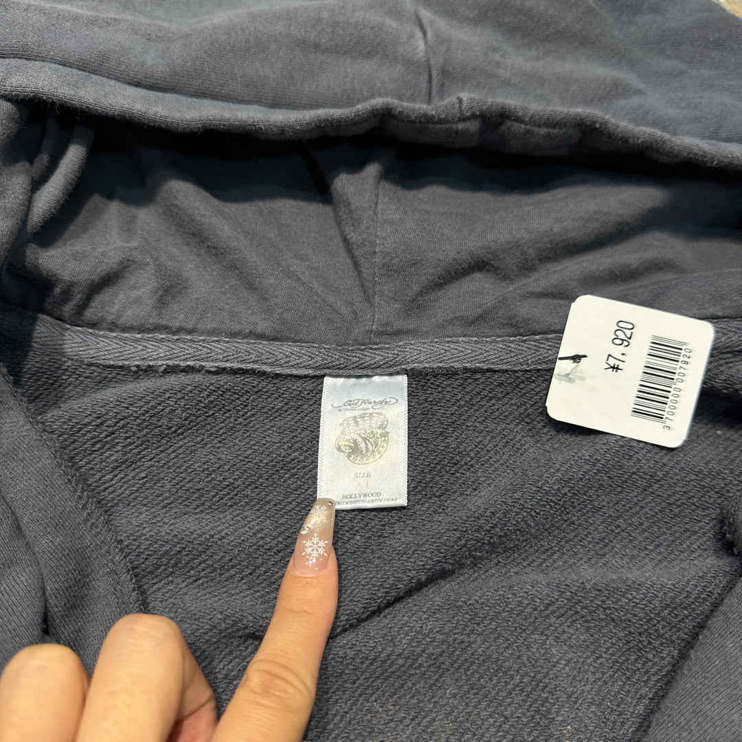 古着 Ed Hardy/エドハーディー/ ジップアップパーカー/サイズXL