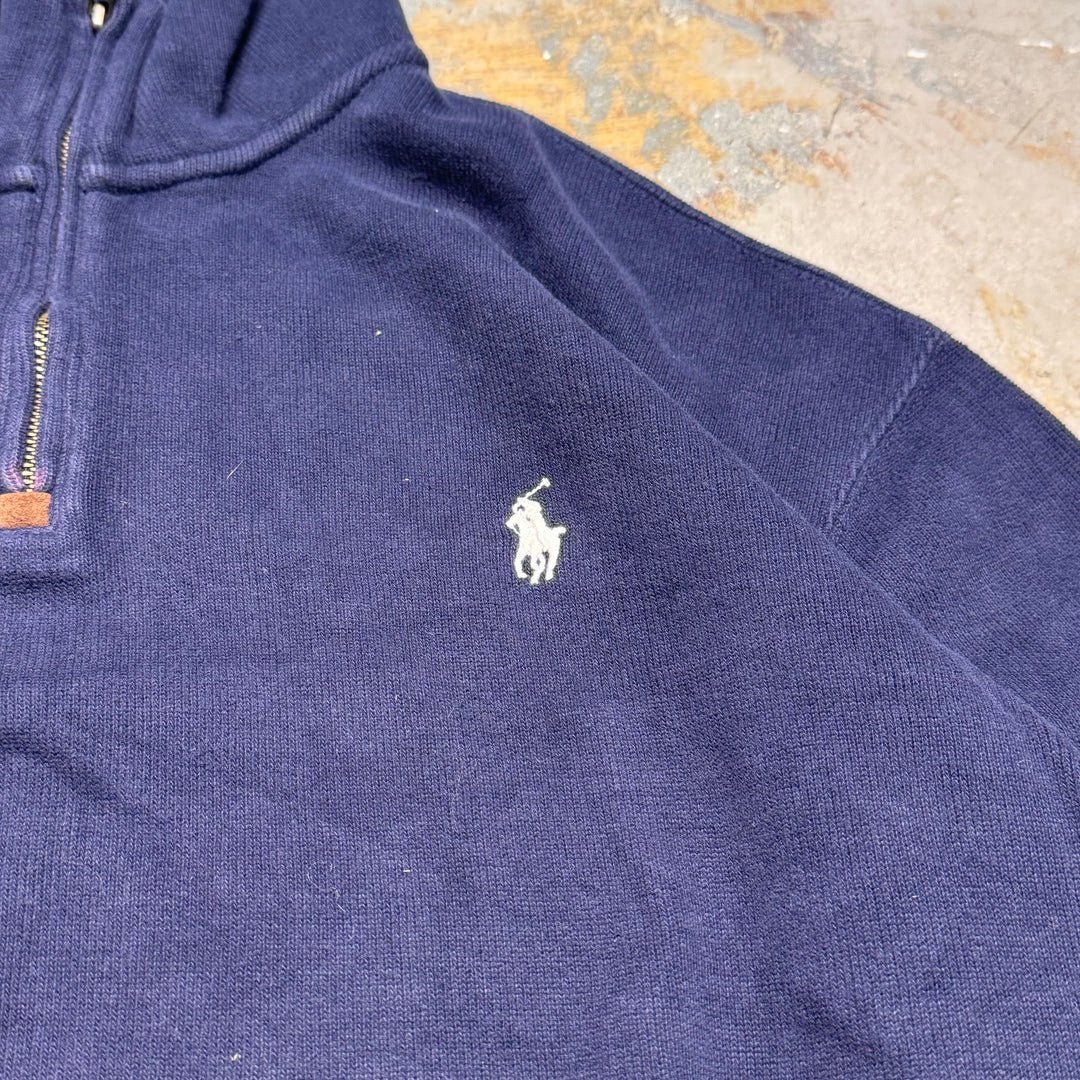 古着 POLO by Ralph Lauren/ポロ バイ ラルフローレン/ハーフジップニットセーター/サイズXL