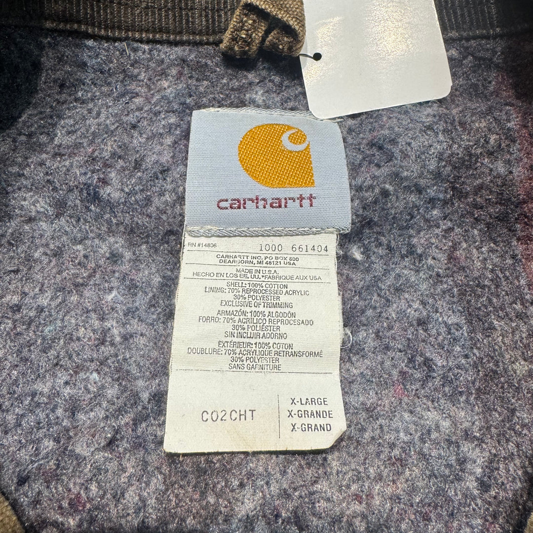 古着 USA製 00's carhartt/ カーハート/ ミシガンチョアコート/ ダック地/ 裏地ブランケット/ サイズXL