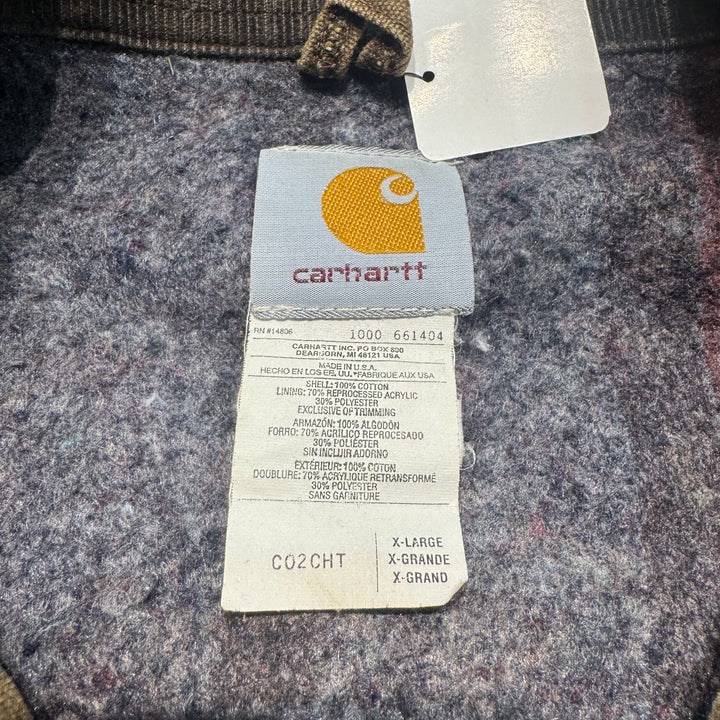 古着 USA製 00's carhartt/ カーハート/ ミシガンチョアコート/ ダック地/ 裏地ブランケット/ サイズXL
