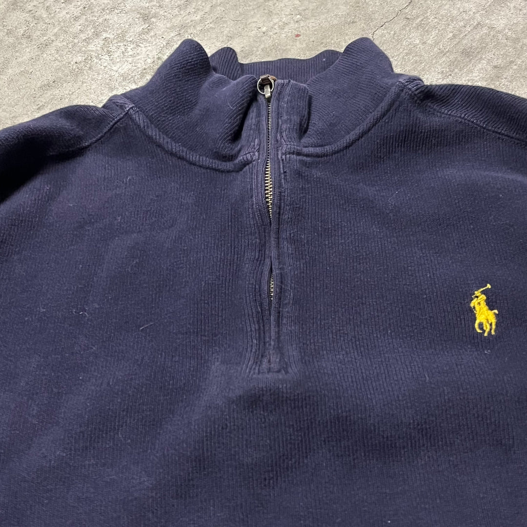 #3889 古着 POLO by Ralph Lauren/ポロバイラルフローレン/Cotton Knit Half Zip Sweaterコットンニットハーフジップセーター/ サイズM