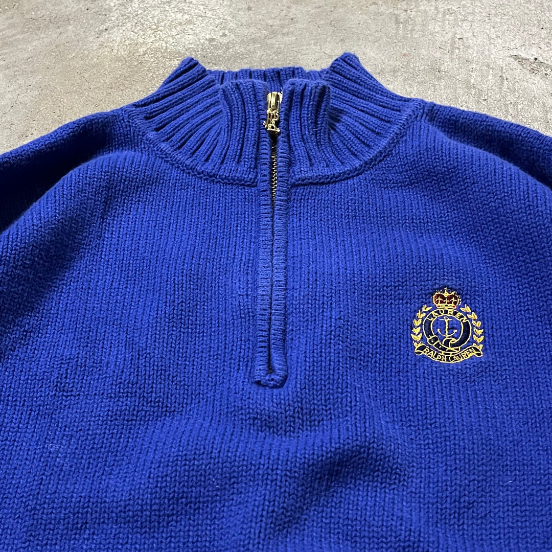 #3882 古着 POLO by Ralph Lauren/ポロバイラルフローレン/Cotton Knit Half Zip Sweaterコットンニットハーフジップセーター/ サイズS