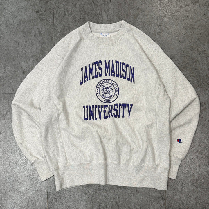古着 Champion/ チャンピオン/リバースウィーブ/ クルーネックスウェット/カレッジロゴ/サイズM