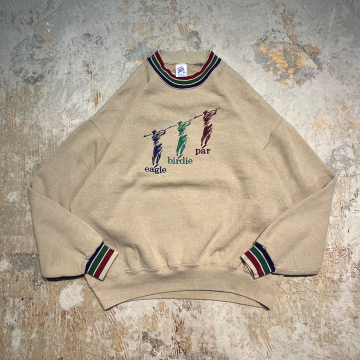 #2021 古着 90's JERZEES/ジャージーズ/Crewneck Sweatshirts/クルーネックスウェット/刺繍ロゴ/MADE IN USA/サイズXL