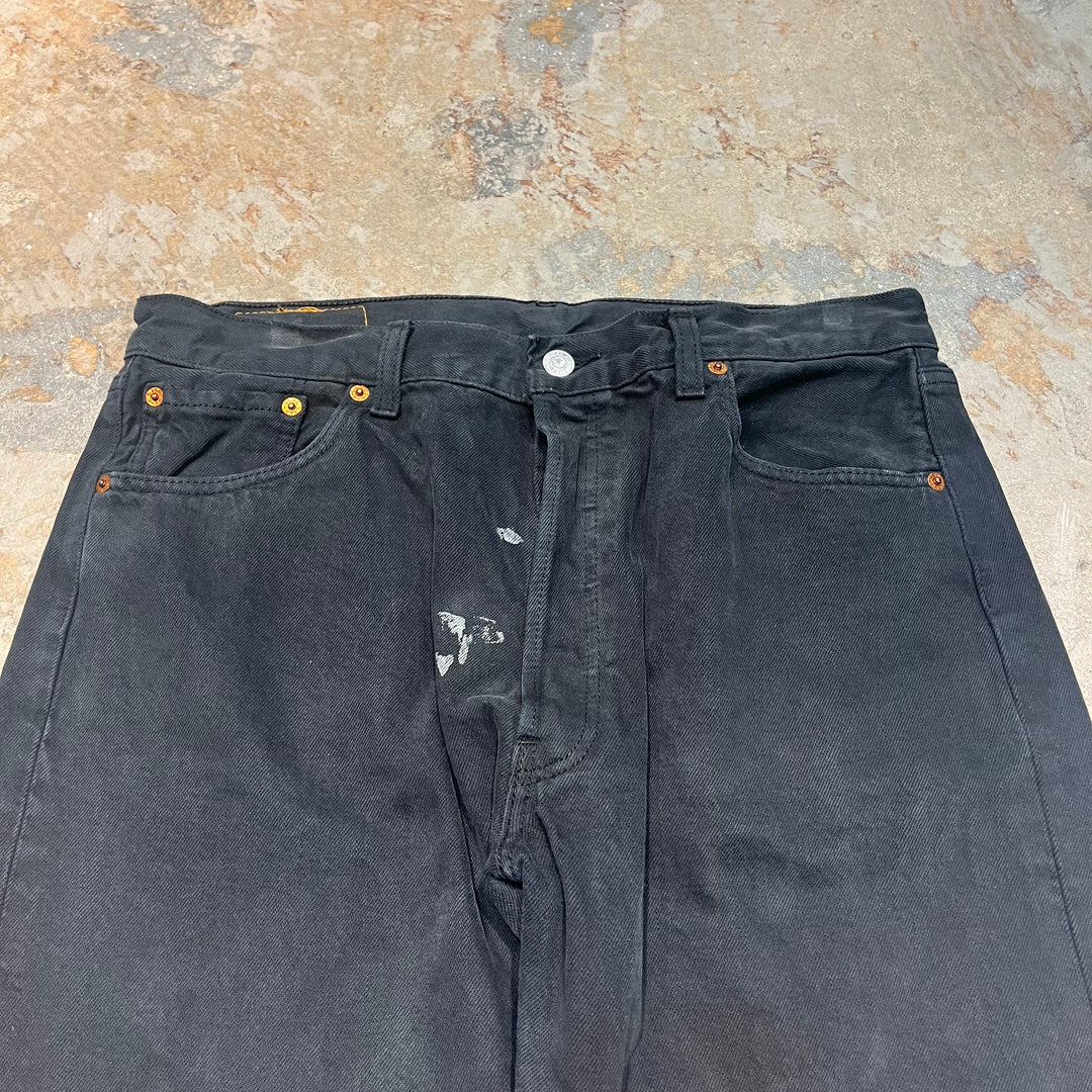 #4437 古着 Levi's/リーバイス/Black Denim Pants/ブラックデニムパンツ/501/MADE IN Spain/サイズ36×36