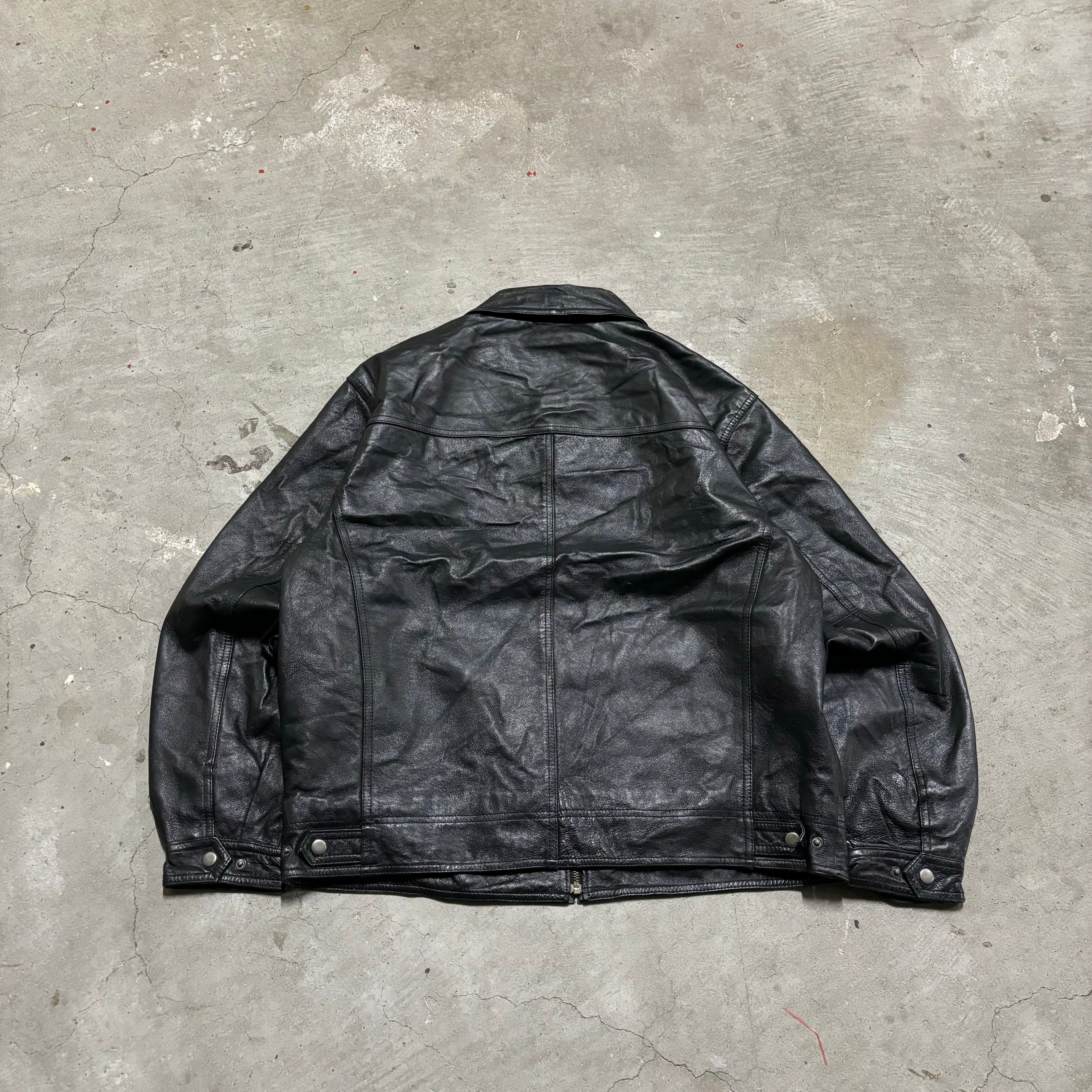 ST. JOHN'S BAY 00s レザージャケット ブラック　Lサイズ 00's ST. JOHN'S BAY レザージャケットmot01211605007934｜VINTAGE