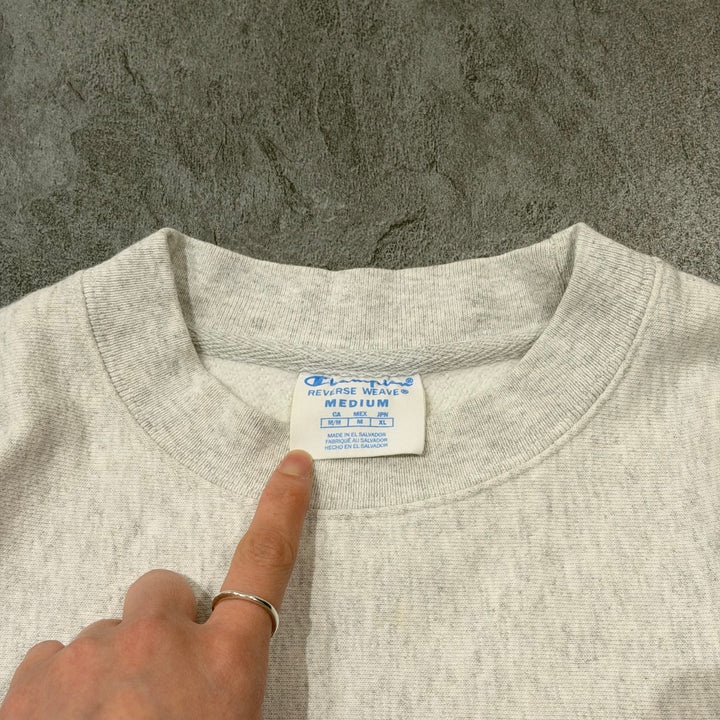 古着 Champion/ チャンピオン/リバースウィーブ/ クルーネックスウェット/カレッジロゴ/サイズM
