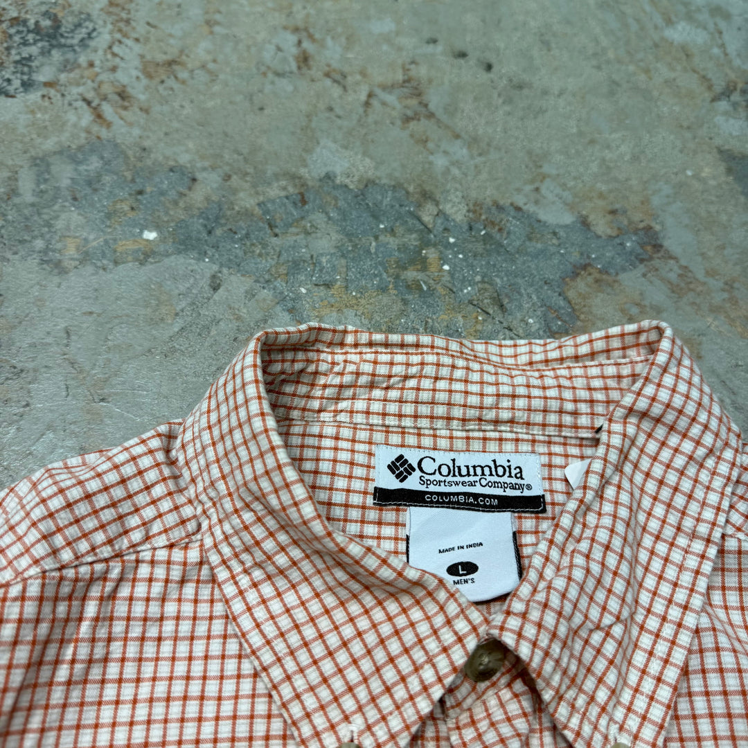 Used clothing Columbia/ Columbia/ Short sleeve shirt/ Checkered pattern/ Size L