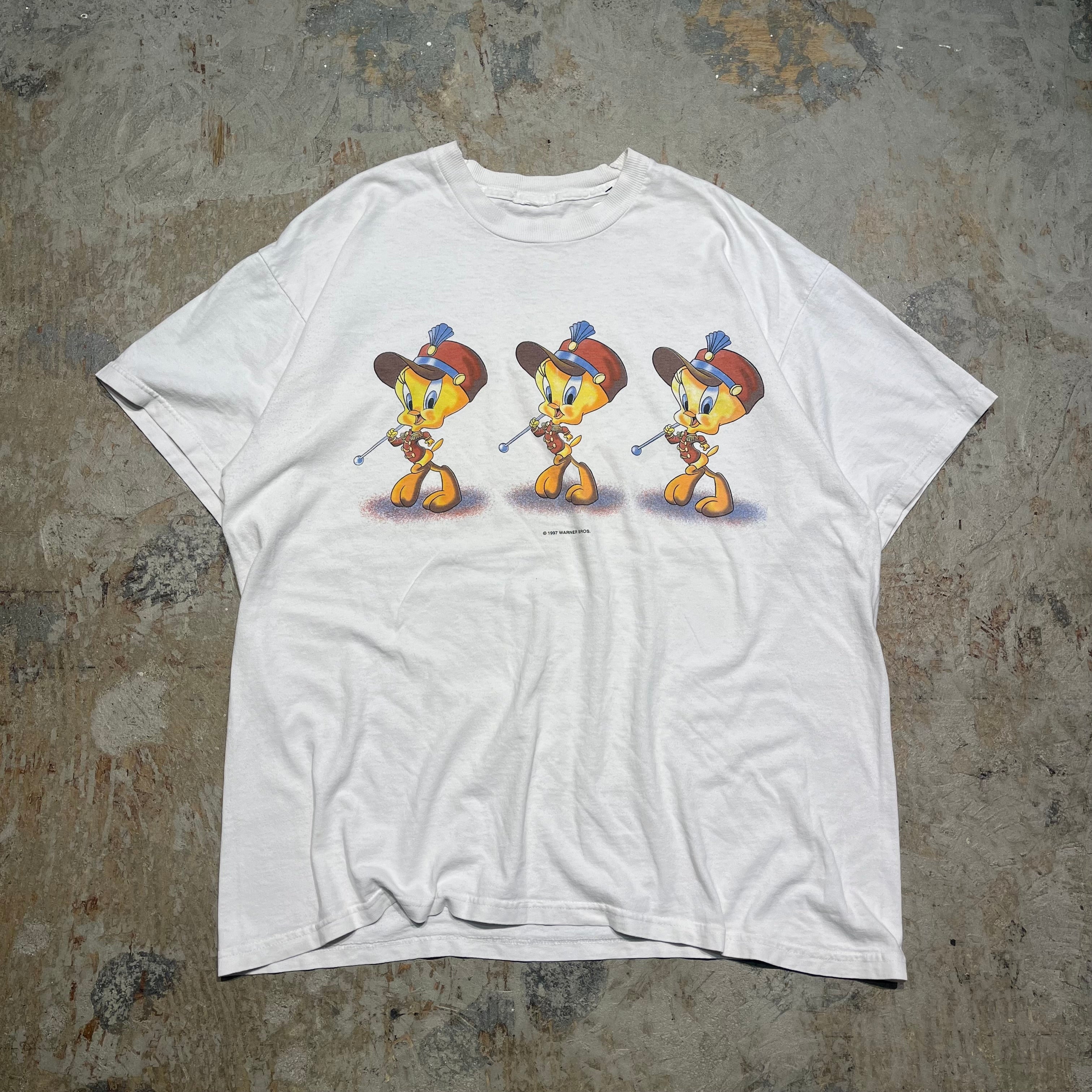 送料無料★トゥイーティー★タイダイ★Tシャツ★L★大きい★古着★ビンテージ★派手★インパクト★可愛い半袖Tシャツ XZ628 90s Tシャツ トゥイーティー エンジェル 天使 Tweety 90s