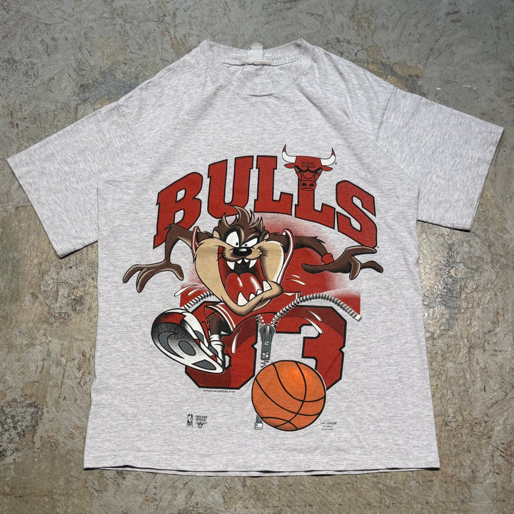 古着 90's Tasmanian devil×Chicago bulls/ダズマニアン・デビル×シカゴ・ブルズ/ プリントTシャツ/ サイズL相当