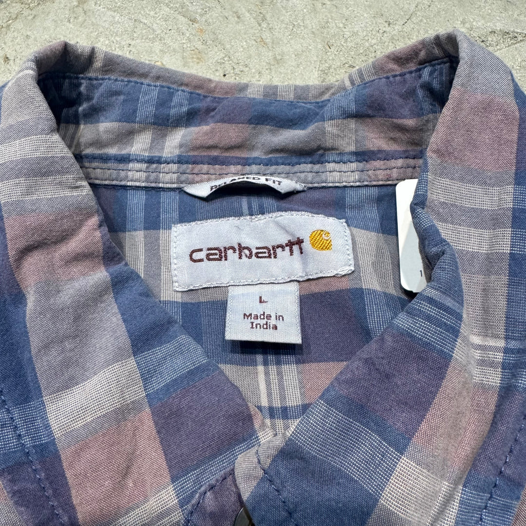 古着 carhartt/カーハート/ ボタンダウン長袖シャツ/ チェック柄/ サイズL