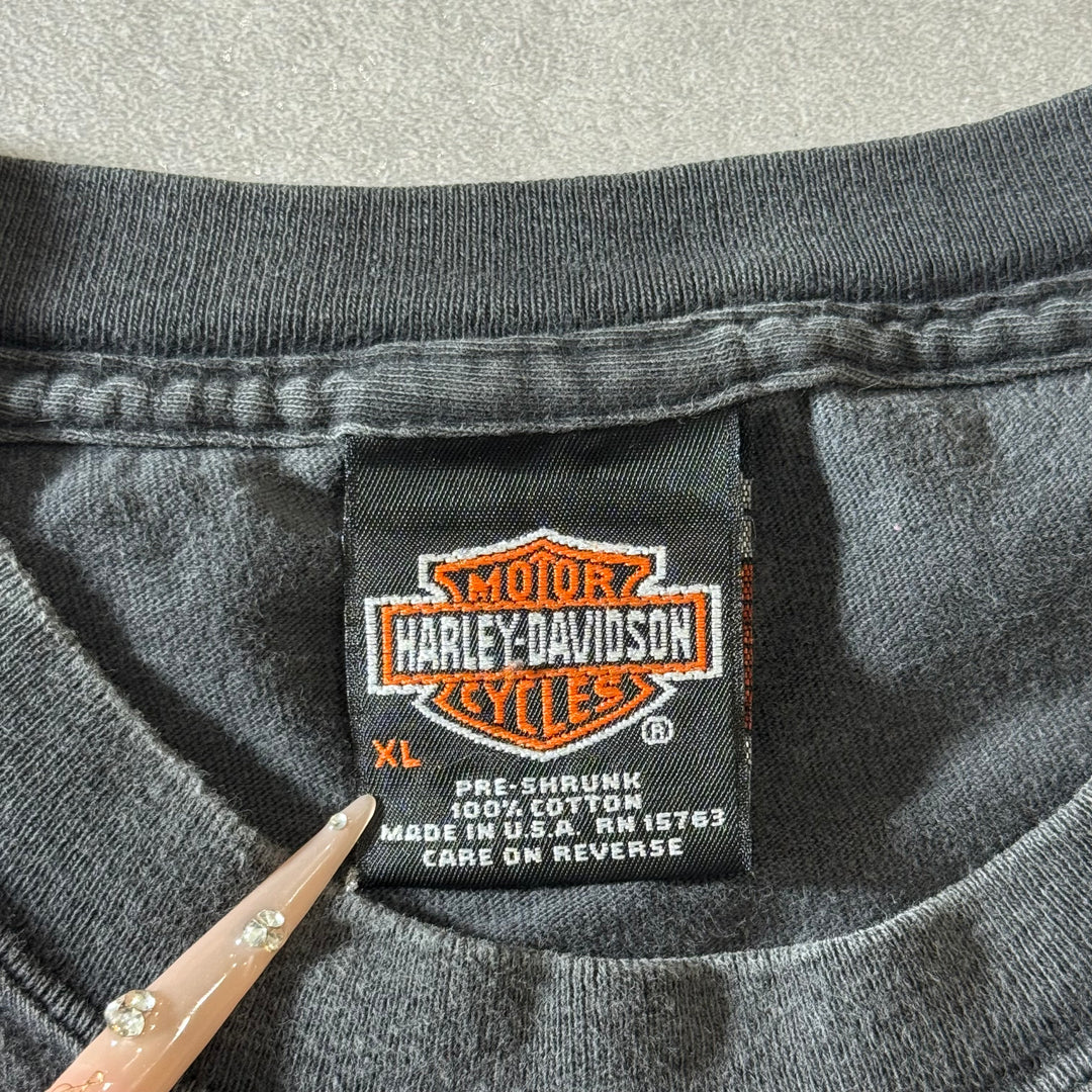 古着 USA製 Harley-Davidson ハーレーダビッドソン プリントTシャツ サイズXL