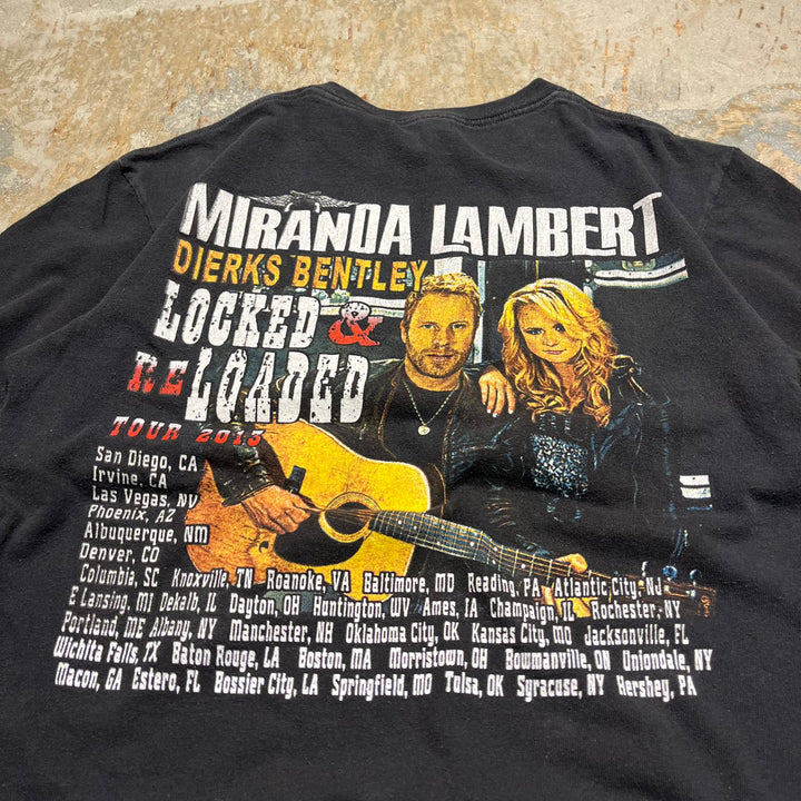 #4671 古着 Vintage/short sleeve print t-shirt Tee/半袖プリントTシャツ/MIRANDA LAMBERT  & DIERKS BENTLEY & RELOADED TOUR 2013 /サイズM