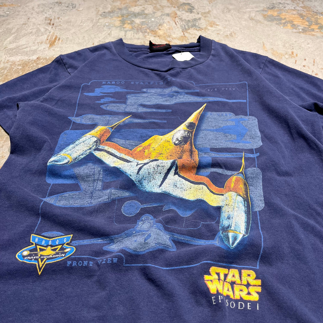 #4559 古着 90's STAR WARS/スターウォーズ/エピソード1/short sleeve print t-shirt Tee/半袖プリントTシャツ/シングルステッチ/サイズM相当