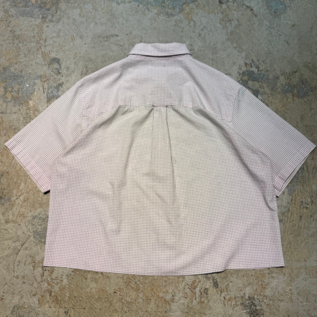 古着 CHAPS RALPH LAUREN/ チャップス ラルフ ローレン/  ボタンダウン半袖シャツ/ リメイク/ チェック柄/ サイズXL