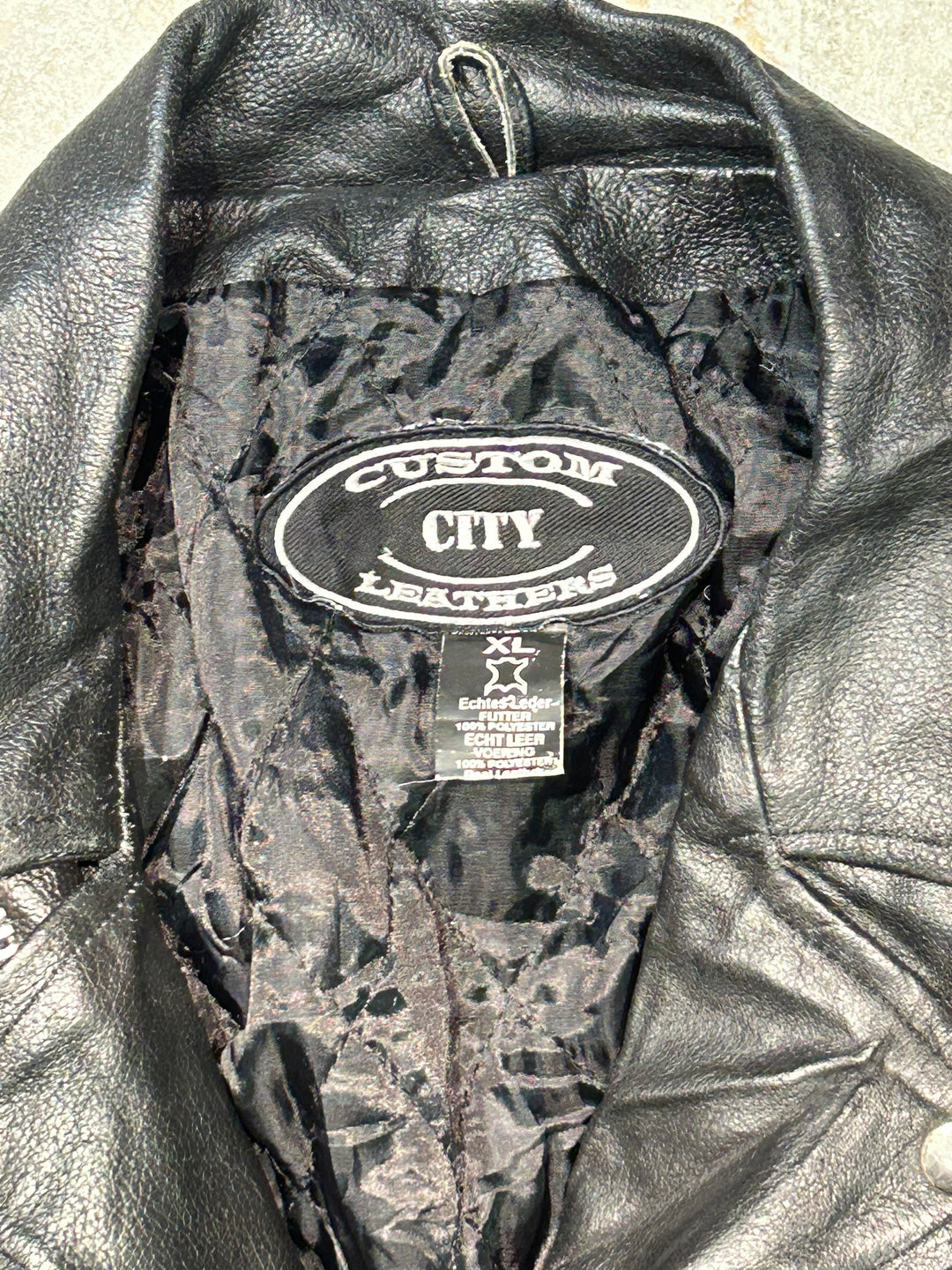 古着 CUSTOM CITY LEATHERS/ライダースジャケット/ サイズXL