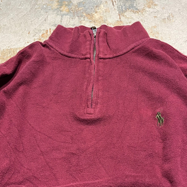 #3876 古着 POLO by Ralph Lauren/ポロバイラルフローレン/Cotton Knit Half Zip Sweaterコットンニットハーフジップセーター/ サイズM