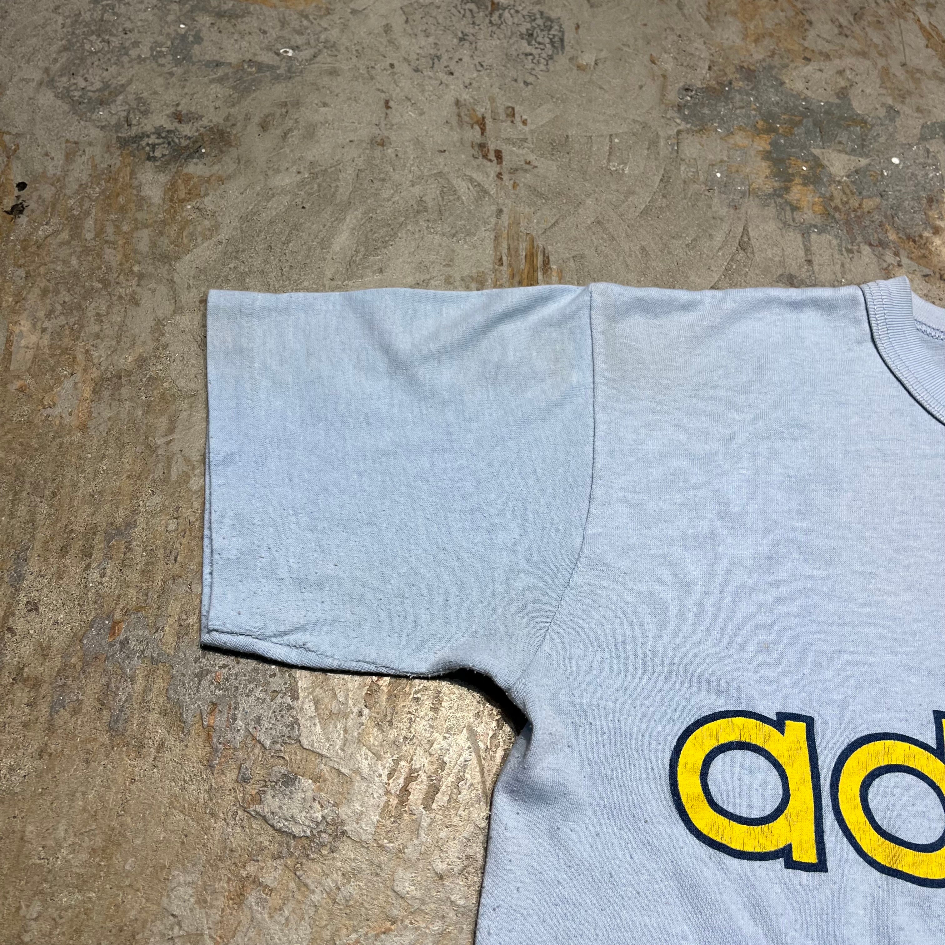 古着 ~80's adidas シングルステッチ Tシャツ 半袖Tシャツ 古着 USA製 80's adidas/アディダス/ヴィンテージ シングル