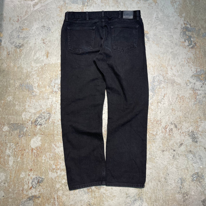 #4774 古着 Lee/リー/Black denim pants/ブラックデニムパンツ/regular fit/サイズ38×32