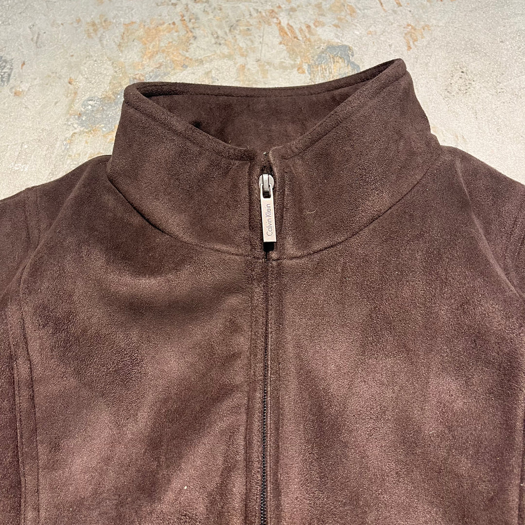 #3119 古着 CalvinKlein/カルバンクライン/Zip Up Shearling Jacket/ジップアップシアリングジャケット/サイズM