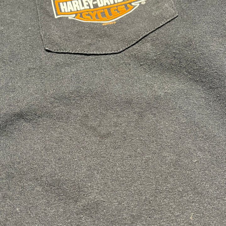 #4558 古着 19's Harley-Davidson/ハーレーダビッドソン/long sleeve print t-shirt Tee/長袖プリントTシャツ/サイズL