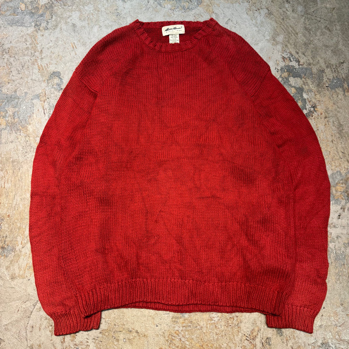 古着 90's~ Eddie Bauer/ エディーバウアー/ クルーネックニットセーター/ サイズL