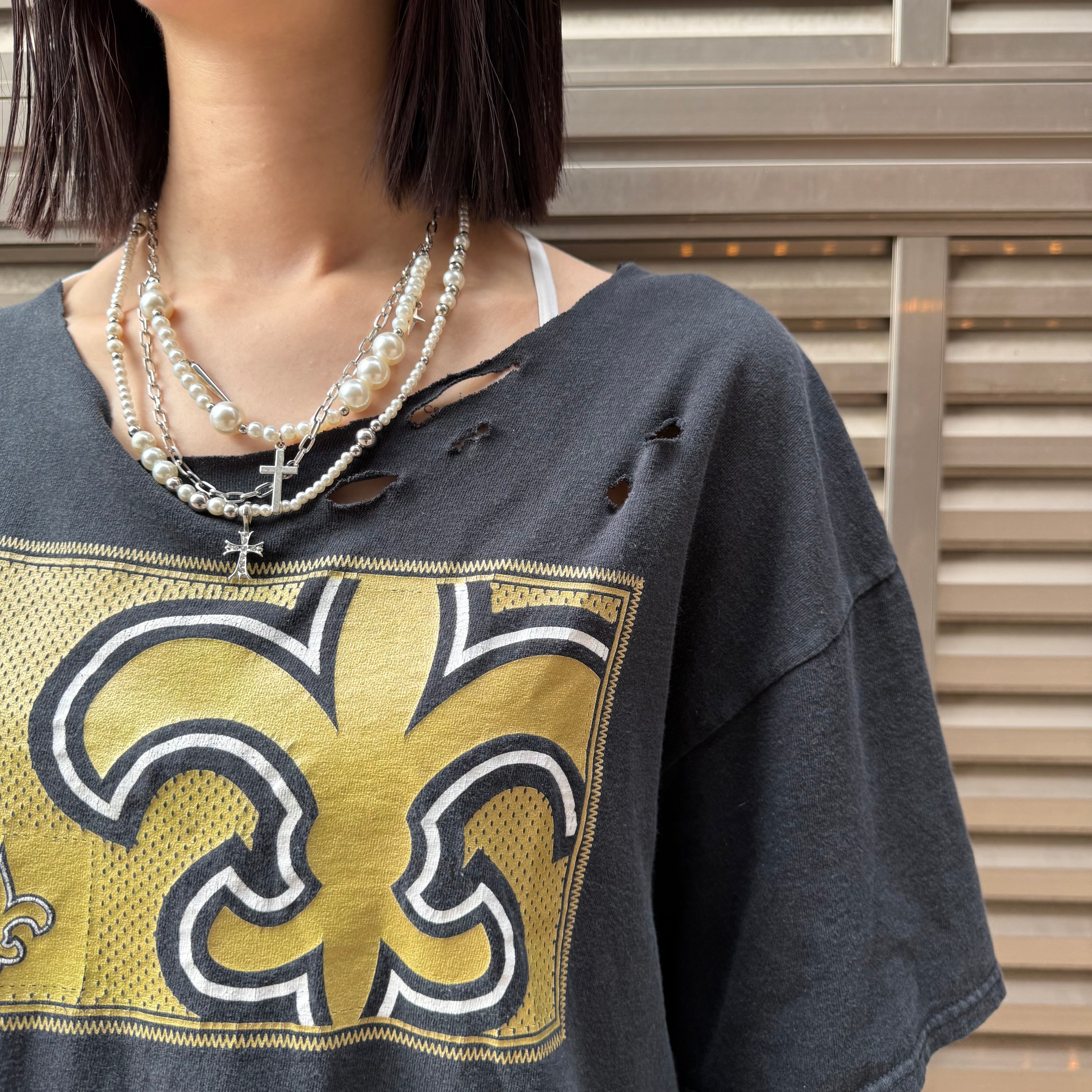 New Orleans Saints リメイク ヴィンテージ 1点物 古着 NFL/NEW ORLEANS SAINTS/ニューオリンズ セインツ/リメイク