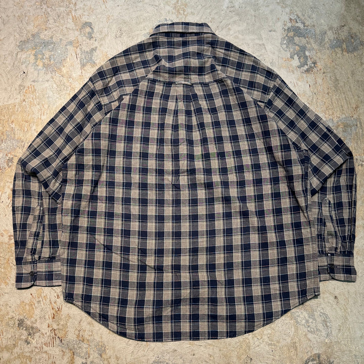 古着 CHAPS RALPH LAUREN/ チャップス ラルフ ローレン/ ボタンダウン長袖シャツ/ チェック柄/ サイズXL