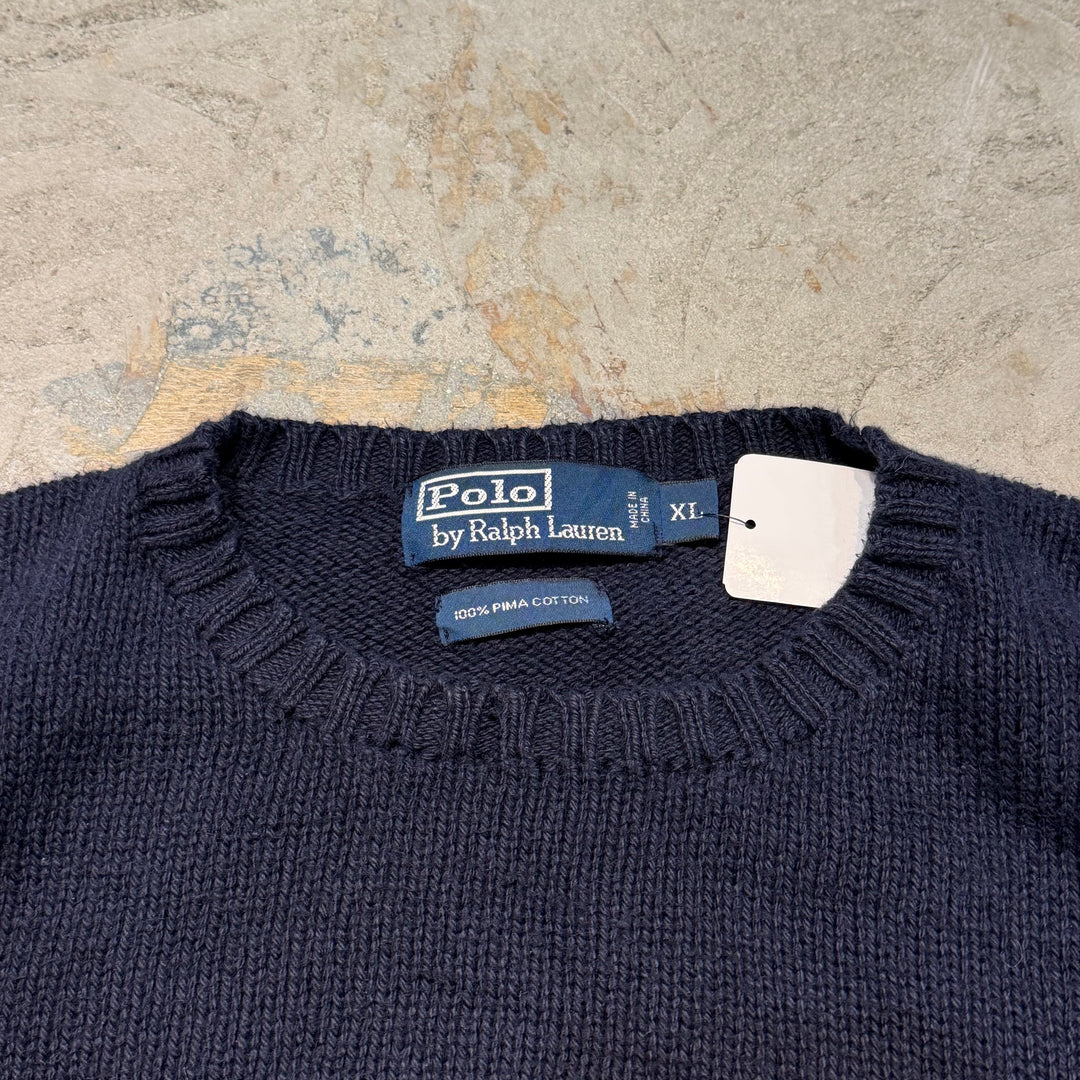 古着 90's~ POLO by Ralph Lauren/ ポロ バイ ラルフローレン/  クルーネックニットセーター/ サイズXL