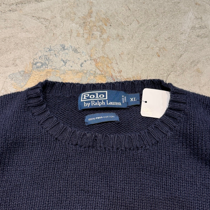 古着 90's~ POLO by Ralph Lauren/ ポロ バイ ラルフローレン/  クルーネックニットセーター/ サイズXL