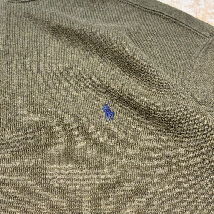 古着 POLO by Ralph Lauren/ポロラルフローレン/ハーフジップニットセーター/サイズL