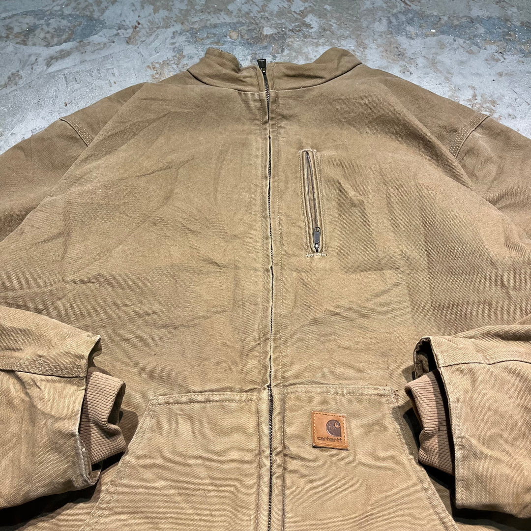 #3420 古着 Carhartt/カーハート/Muskegon Jacket/ダック地　裏フリースジャケット/サイズ2XL