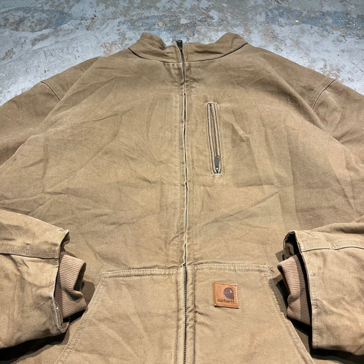 #3420 古着 Carhartt/カーハート/Muskegon Jacket/ダック地　裏フリースジャケット/サイズ2XL