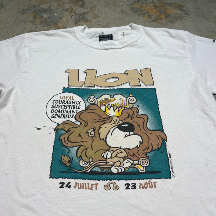 古着 LION/忠実/勇気がある/責任感がある/支配的/寛大/プリントTシャツ/サイズM