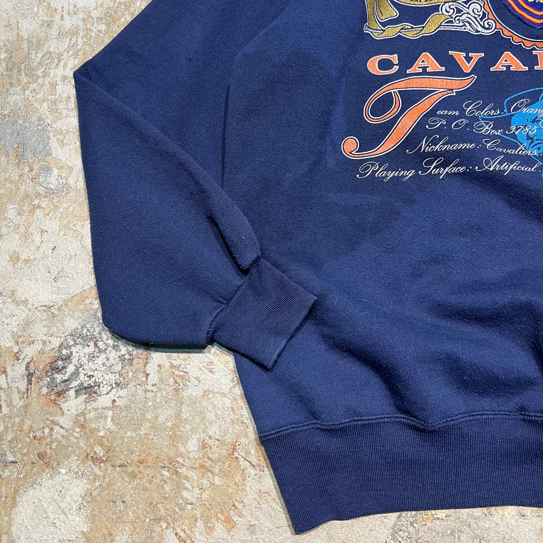 #3976 古着 NUTMEG /Crew  Neck Sweat Shirt/クルーネックスウェット/UNIVERSITY OF VIRGINIA/カレッジロゴ/MADE IN U.S.A/サイズXL