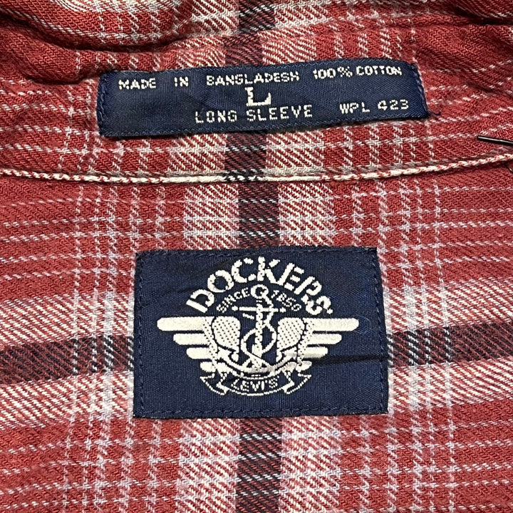 古着 DOCKERS/ドッカーズ /フランネルシャツ/長袖シャツ/ チェック柄/サイズL