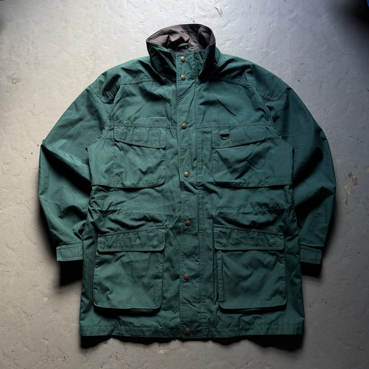 古着 80's Eddie Bauer/エディバウアー/ マウンテンジャケット/ ウールライナー/ チェック/ 黒タグ/ サイズL