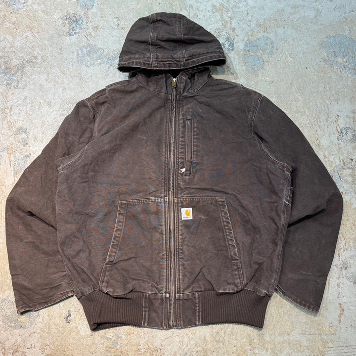 중고 의류 Carhartt/ Carhartt/ 풀 스윙 Sherpa 재킷/ 오리 직물/ 보아 라이닝/ 크기 L