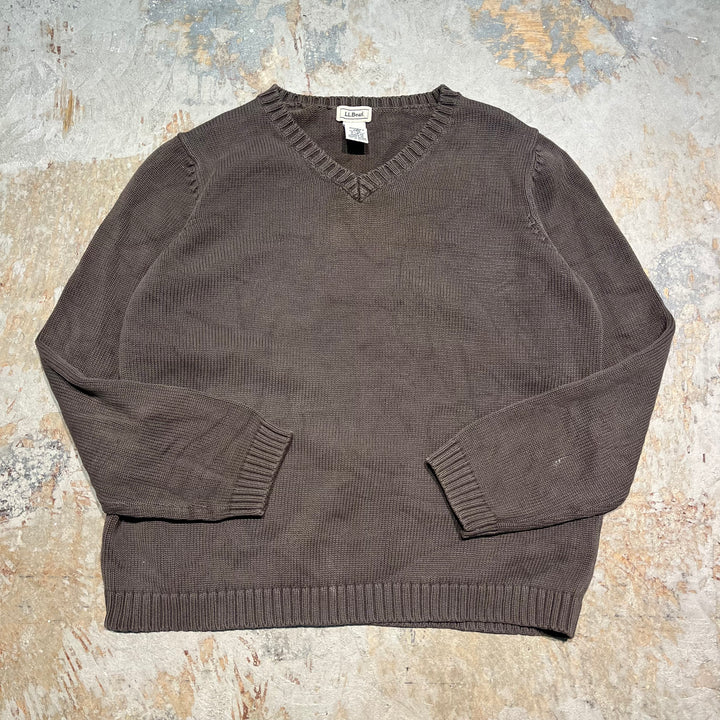 #3397 L.L.Bean/エルエルビーン/Vneck cotton knit/Vネックコットンニット/サイズWomens M