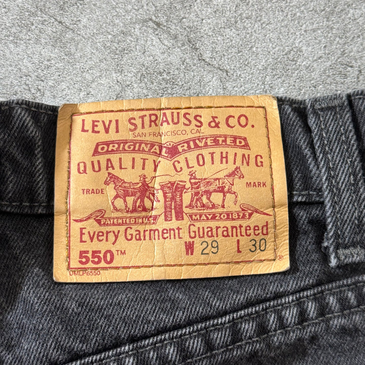 古着 Levi's/ リーバイス/ ブラックデニムパンツ/ 550/ 実寸サイズ26×29