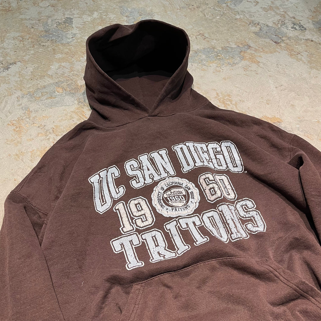 #3791 古着 Russell/ラッセル/Crew Neck Sweat Shirts/クルーネックスウェット/カレッジロゴUC SAN DIEGO 1960 TRITONS/サイズXL