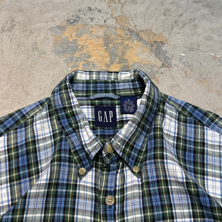 古着 GAP/ ギャップ/ ボタンダウン半袖シャツ/ チェック柄/ サイズM