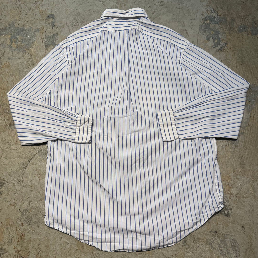 古着 POLO by Ralph Lauren/ ラルフ ローレン/ ボタンダウン長袖シャツ/ ストライプ柄/ サイズM