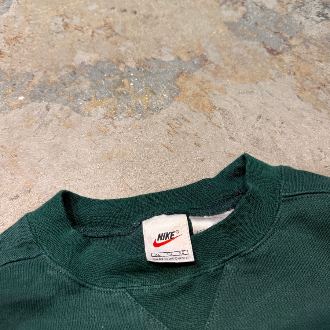 古着 90's~00's NIKE/ ナイキ/ クルーネックスウェット/ ワンポイント刺繍/ サイズXL