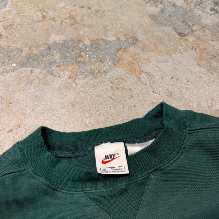古着 90's~00's NIKE/ ナイキ/ クルーネックスウェット/ ワンポイント刺繍/ サイズXL