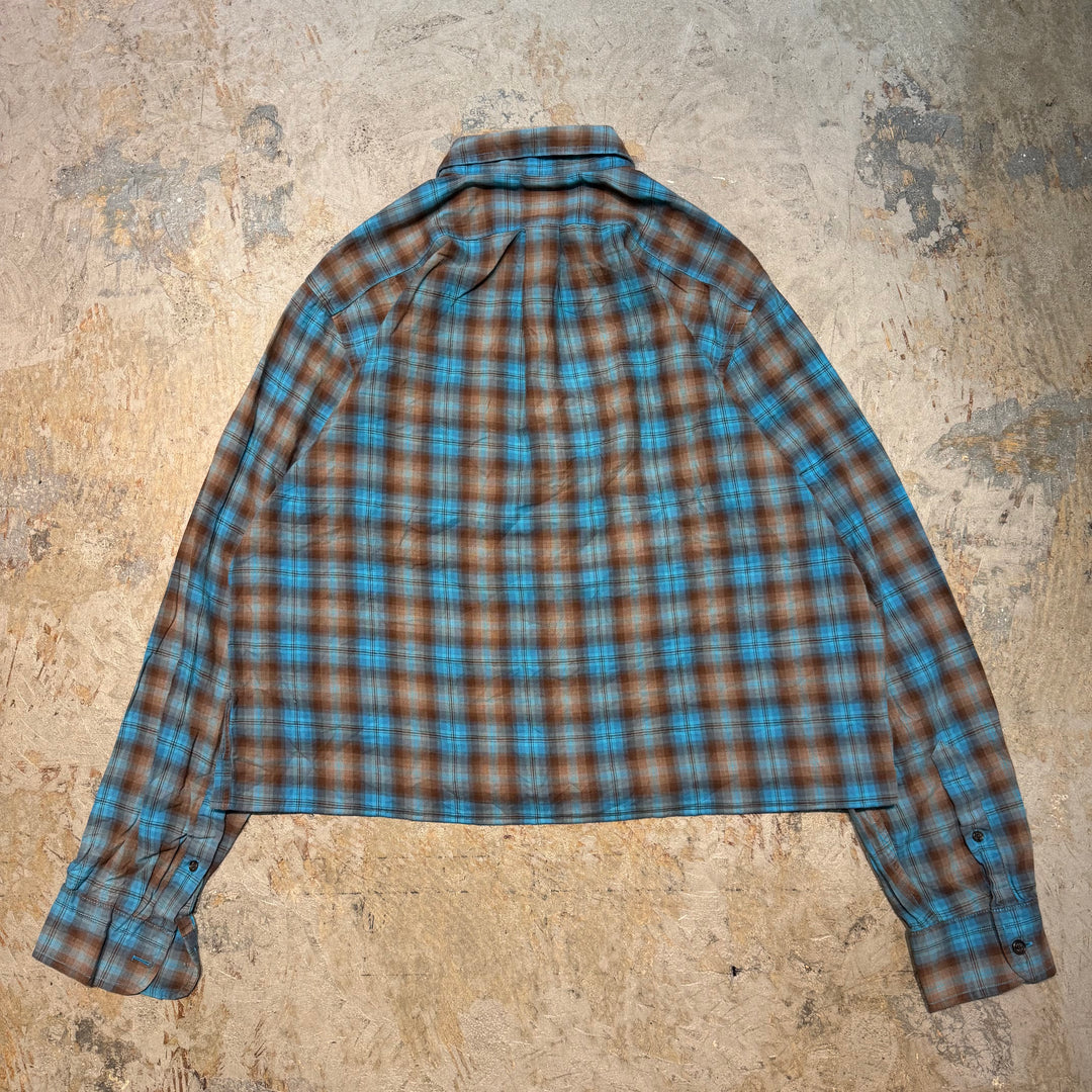 古着  GAP/ ギャップ/ ボタンダウン長袖シャツ/ チェック柄/ リメイク/ サイズM