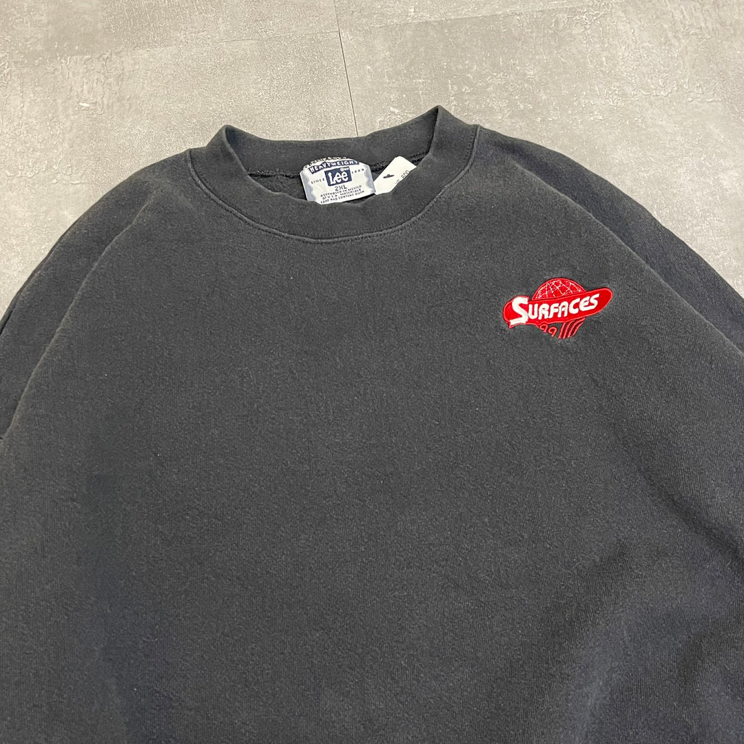 #2009 古着 90's Lee/リー/Crewneck Sweatshirts/クルーネックスウェット/企業系/刺繍ロゴ/サイズ2XL