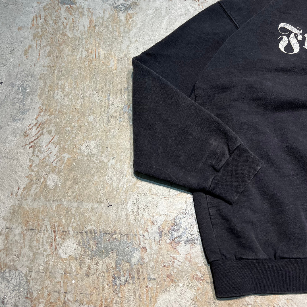 #3908 古着 CANDA/Crew Neck Print Sweat Shirt/クルーネックプリントスウェット/オールドイングリッシュ/サイズL