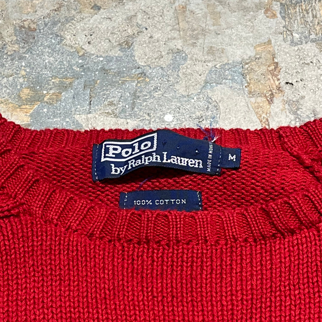 #3619古着/ラルフローレン/POLObyRalphLauren/コットンニット/Cottonknit/サイズM