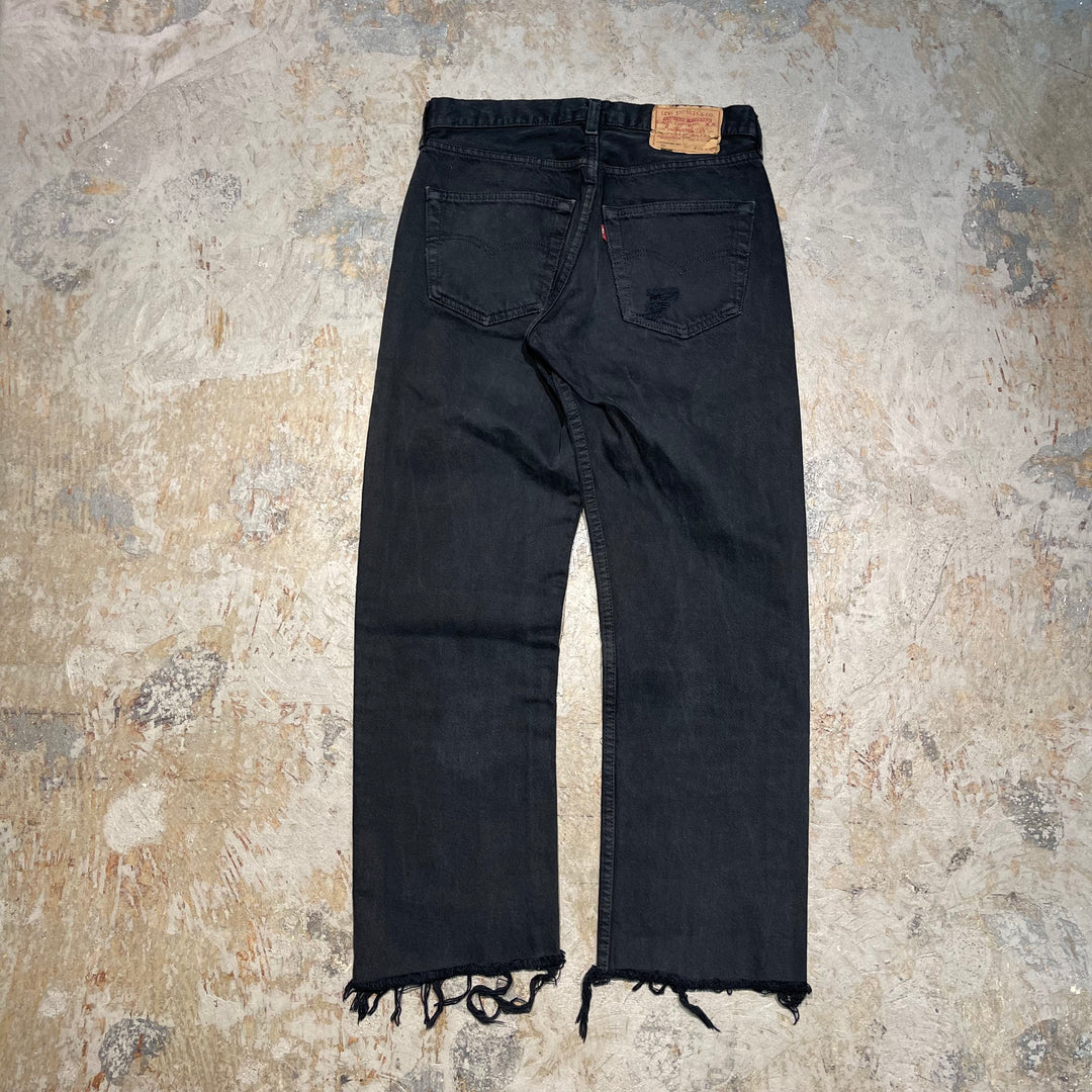 #4772 古着 93's LEVI’S/リーバイス/501/Black denim pants/ブラックデニムパンツ/USA製/後染め/サイズ30×32